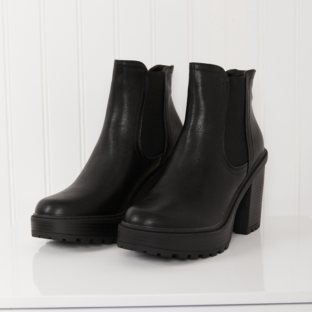 Forever Link Moving Forward Lug Sole Chelsea Boots combat & moto boots NEW - Picture 4 of 7